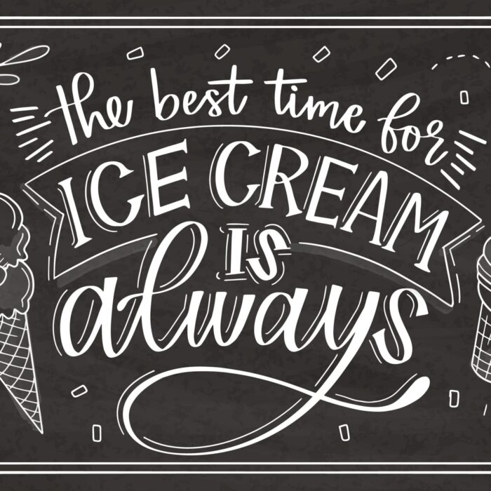 bw the best time for ice cream is alwasy